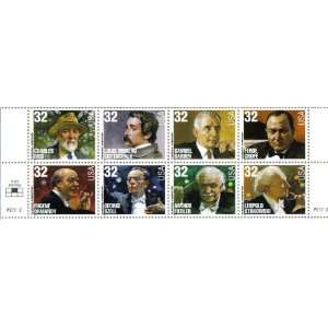  1997 CONDUCTORS AND COMPOSERS #3165a Plate Block of 8 x 32 