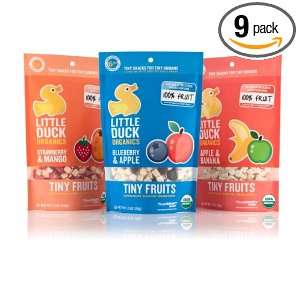 Little Duck Organics Tiny Fruits, Variety Pack, 1 Ounce Pouches (Pack 