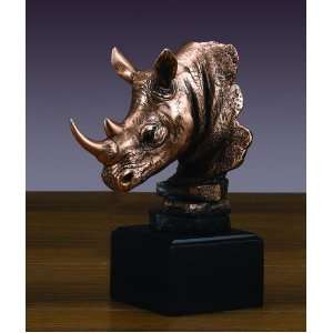  Rhino Bust Statue 