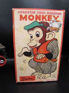 Alps Japan Cragstan Crap Shooting Casino Monkey In Box  