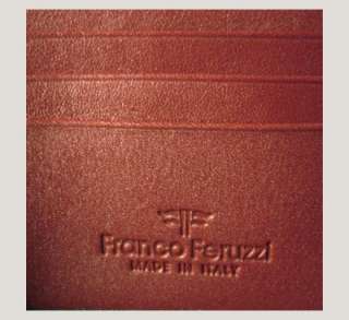 FRANCO FERUZZI ITALIAN LEATHER BIFOLD WALLET~BLACK/RED~RETAIL $ 295 