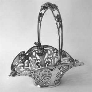  Basket by Derby Silver Co., Silverplate Art Nouveau Iris 