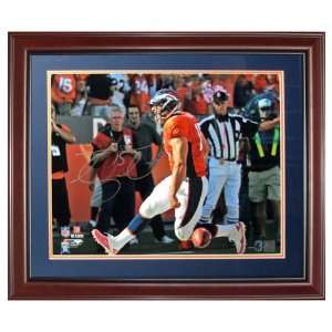  Tim Tebow Autographed Picture   Celebrating 1st TD Deluxe 