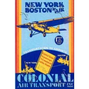  Colonial Air Transport   New York to Boston by Air, Art 