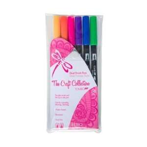   Dual Brush Pen Set 6 Retro Colors with Blender Arts, Crafts & Sewing