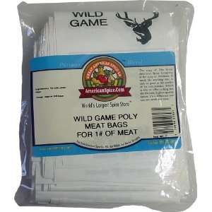 Wild Game Poly Meat Bags   1# of Meat Grocery & Gourmet Food