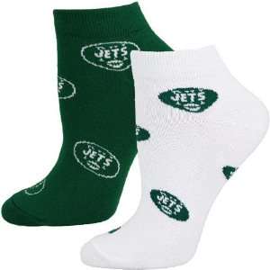    New York Jets Ladies White Green Two Pack Socks