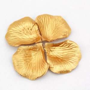  100 Pcs Romantic Silk Flower Petals, Gold Beauty