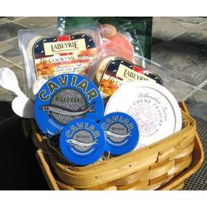 Deluxe Russian Caviar Gift Basket  Grocery & Gourmet Food