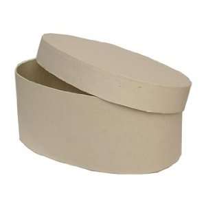  Craft Pedlars Paper Mache Box 7.5 Oval Vanilla Arts 