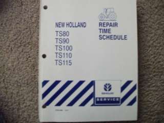 New Holland TS Tractor Series Repair Time Schedule  