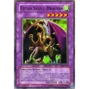   Skull Dragon (SR) / Single YuGiOh Card in Protective Sleeve Toys