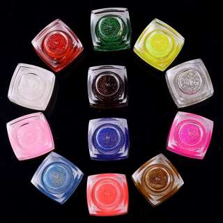 12 Mix Color Nail Art UV Gel Builder Acrylic Set Tips  