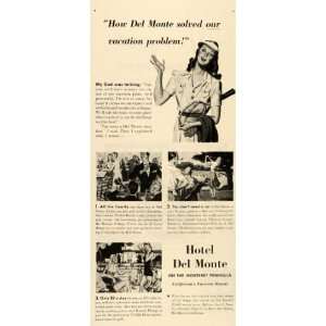  1942 Vintage Ad Hotel Del Monte Monterey Peninsula CA 