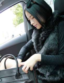   Western Style Fur Vests Coffee Outerwear Fashion Jacket Hot  