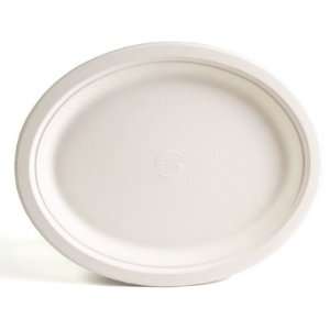 7.5x10 Compostable Bagasse Oval Plate