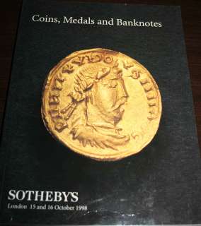 SOTHEBYS 10/15 16/1998 WORLD COINS MEDALS BANKNOTES  
