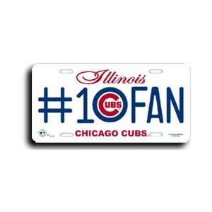  MLB License Plate   Chicago Cubs #1 Fan Patio, Lawn 