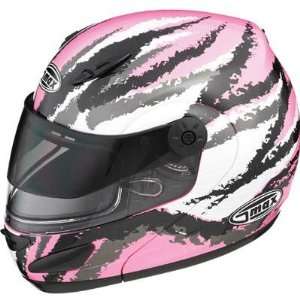  G Max GM44S Helmet, Pink/White/Silver, Size Md, Primary 