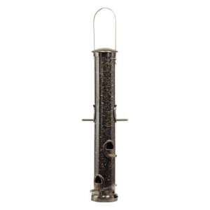   Brushed Nickel Seed Tube Feeder Quick Clean Patio, Lawn & Garden