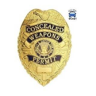HWC Gold Finish Concealed Weapons Permit Shield Badge 8119_G by HWC