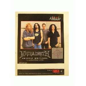  Megadeth Band Shot Cryptic Writings Megadeath Everything 