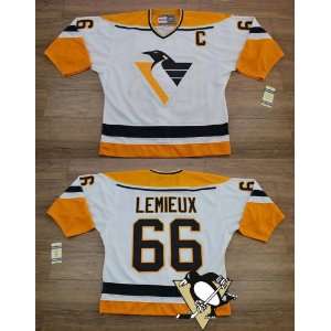 EDGE Pittsburgh Penguins Authentic NHL Jerseys Mario Lemieux Throwback 