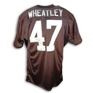  Tyrone Wheatley Autographed Jersey   Throwback Black 
