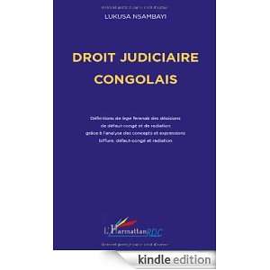 Droit judiciaire congolais (French Edition) Lukusa Nsambayi  