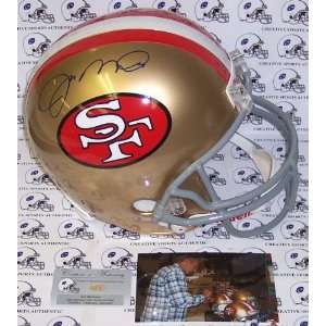 Signed Joe Montana Helmet   Throwback Full Size   Autographed NFL 