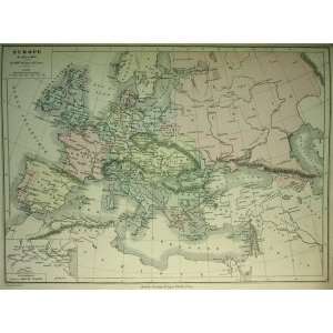  Leroy map of Europe in 1815 and 1866 (1885) Office 