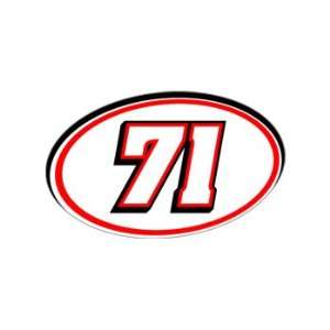    71 Number   Jersey Nascar Racing Window Bumper Sticker Automotive