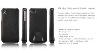 SGP Leather Case illuzion Legend Black   Apple iPhone4  