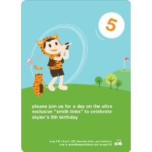  Tiger Golf Birthday Party Invitations Health & Personal 