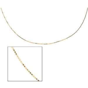  14k Yellow Gold 18 inch Box Chain (0.75 mm) Jewelry