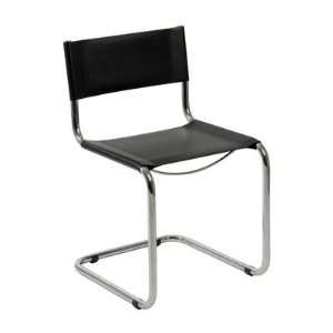  Shauna Leather Chair Set of 2   White/Chrome Furniture 