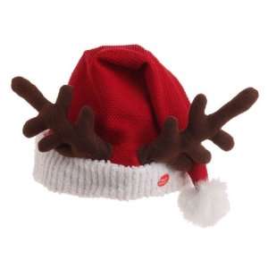  Raz Imports Singing Santa Hat with Antlers