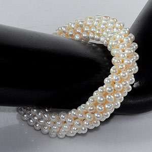 173.10 Ct. Lively Natural White Pearl Bracelets Thailand  
