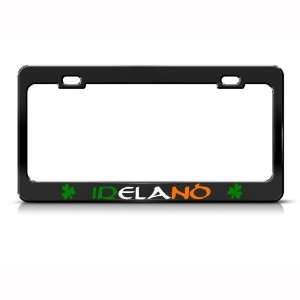 Shamrock Irish Ireland license plate frame Stainless Metal Tag Holder