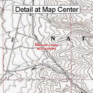  USGS Topographic Quadrangle Map   Watterson Canyon 
