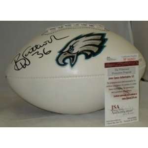 Brian Westbrook Autographed Football   Eagles JSA   Autographed 
