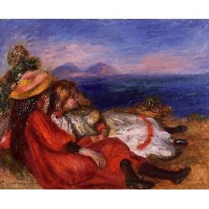   Little Girls on the Beach, by Renoir PierreAuguste