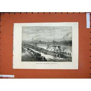  1876 Accident Flying Scotsman Heeley Station Train Art