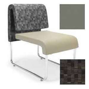  Uno Lounge Chair   Copper Fabric Back & Taupe Leatherette 