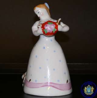 RARE Soviet Russian Dulevo porcelain figurine GIRL with TEAPOT not LFZ 
