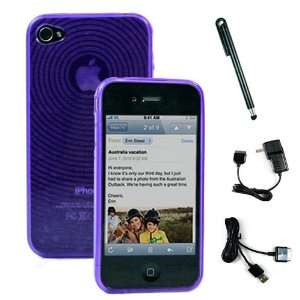 Purple Target Flex Series TPU Case for New Apple iPhone 4S and iPhone 