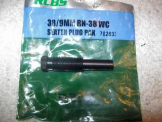 RCBS Bullet Seater Plug 38 & 9MM, RN 38 WC,   