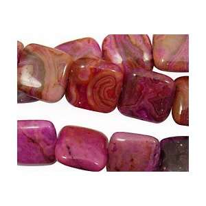 Ruby Crazy Lace Agate Beads Puff Square 14mm Arts, Crafts 