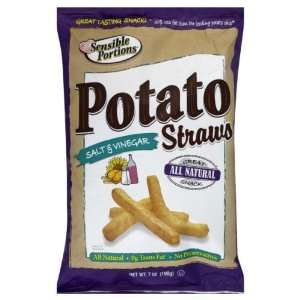 Sensible Portions, Straw Potato Salt&Vngr, 7 OZ (Pack of 12)  