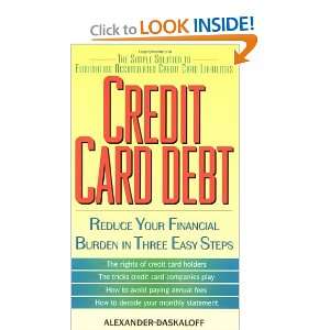 Credit Card Debt [Mass Market Paperback] Alexander Daskaloff  